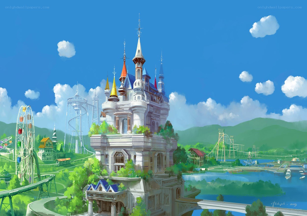 Fantasy castle amusement park