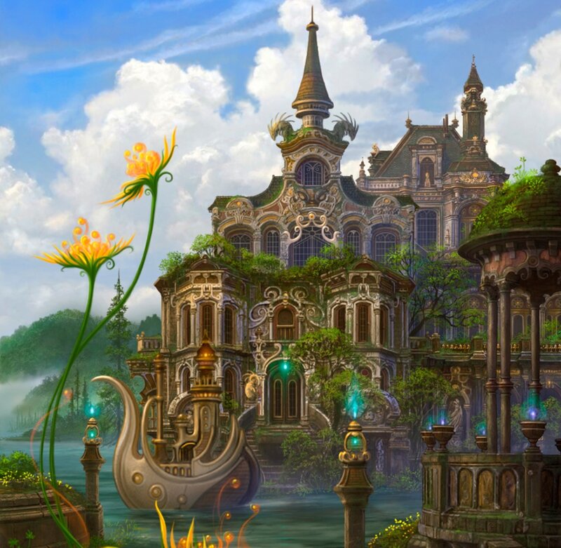 Fantasy Castle by Water