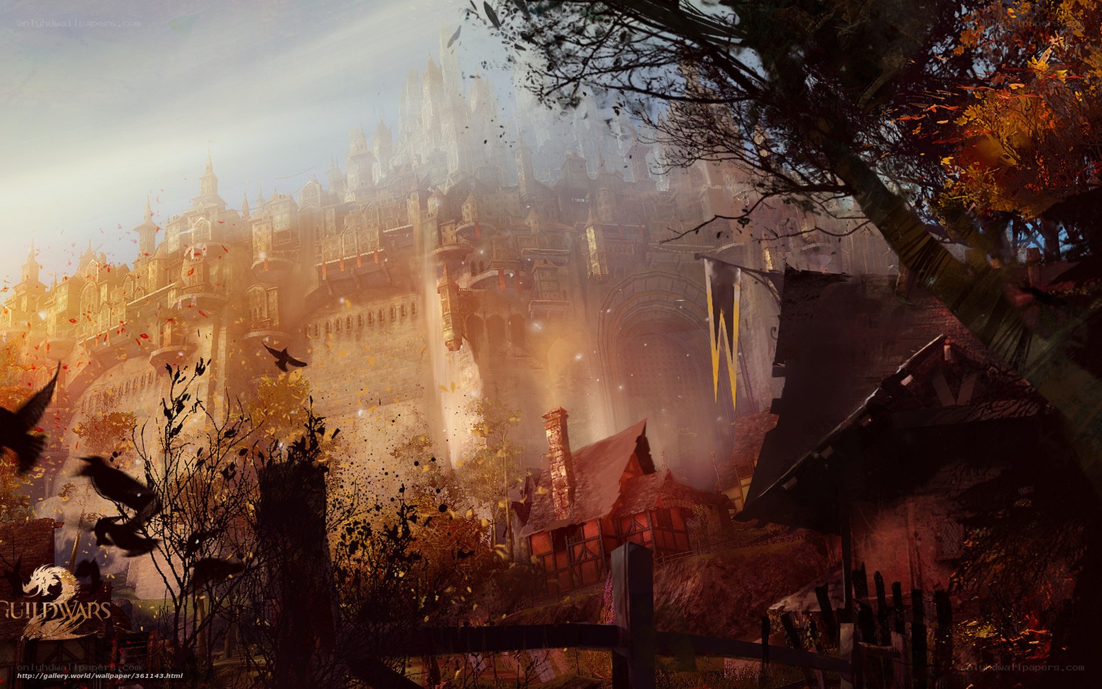 Fantasy castle in autumn