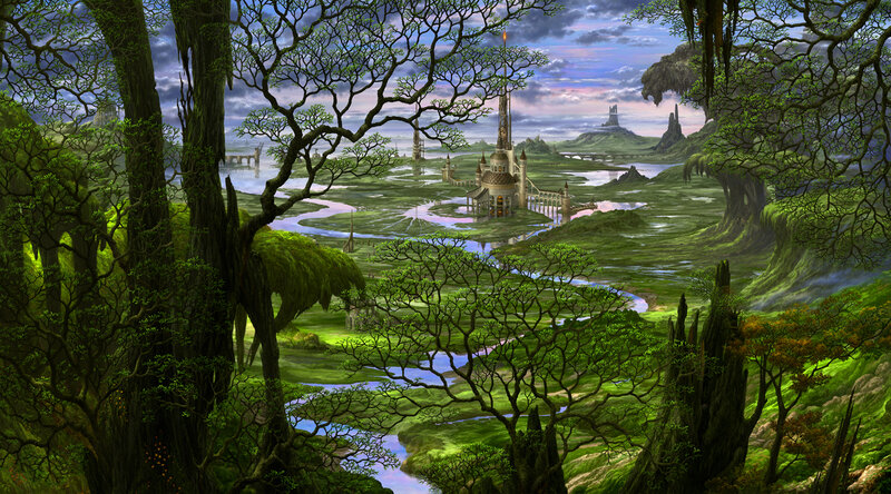 Fantasy Castle in Forest
