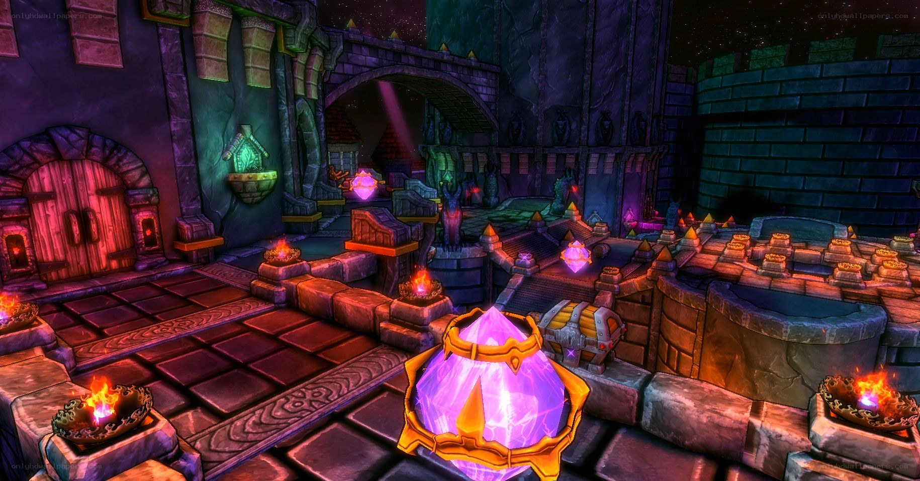 fantasy castle interior scene