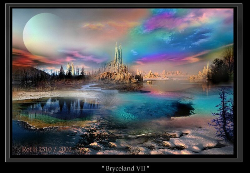 Fantasy Castle Landscape — Blue