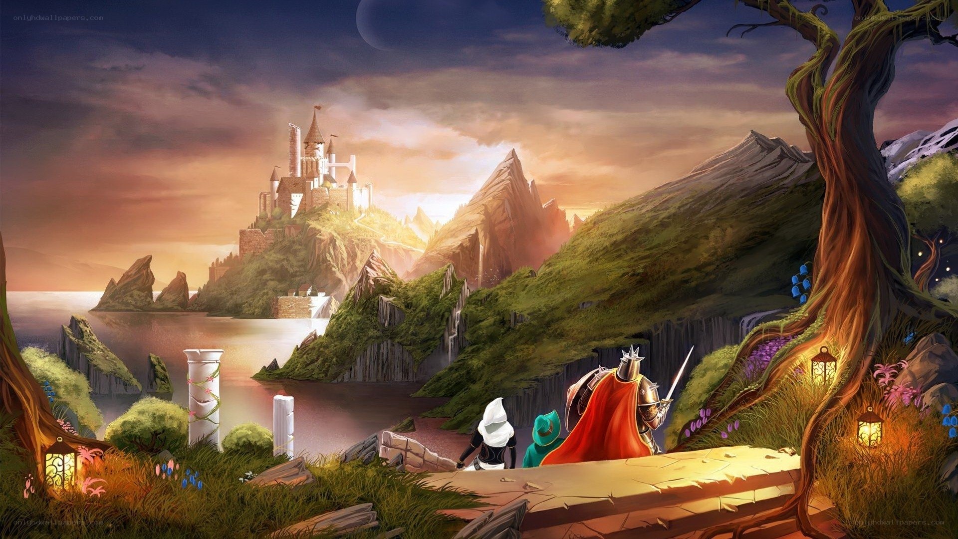 Fantasy castle landscape