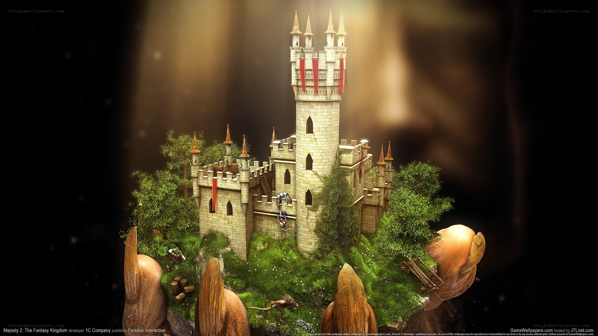 Fantasy castle on a floating island