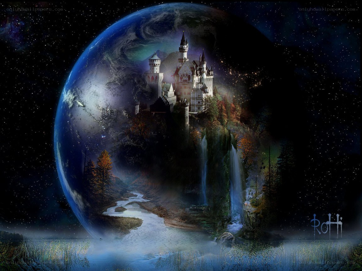 Fantasy castle on Earth
