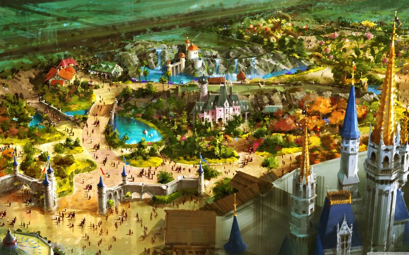 Fantasy castle theme park