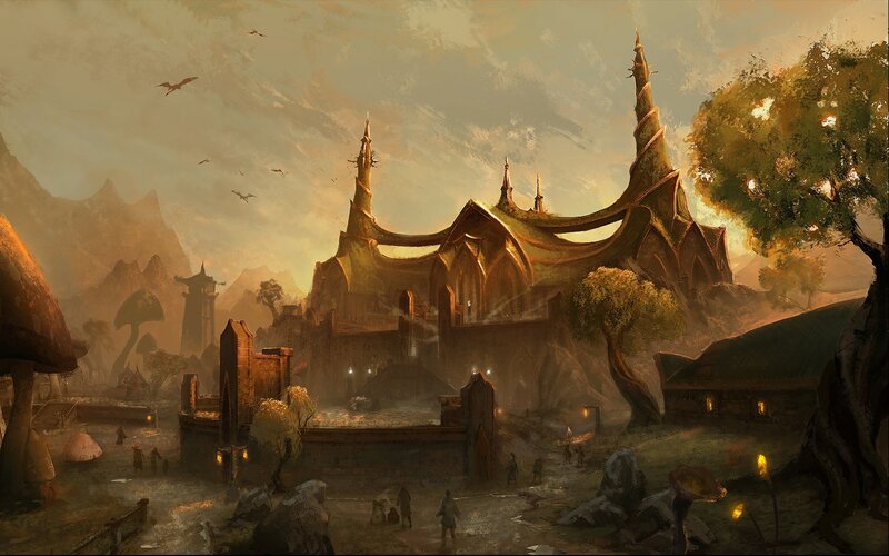 Fantasy Castle Village — Brown