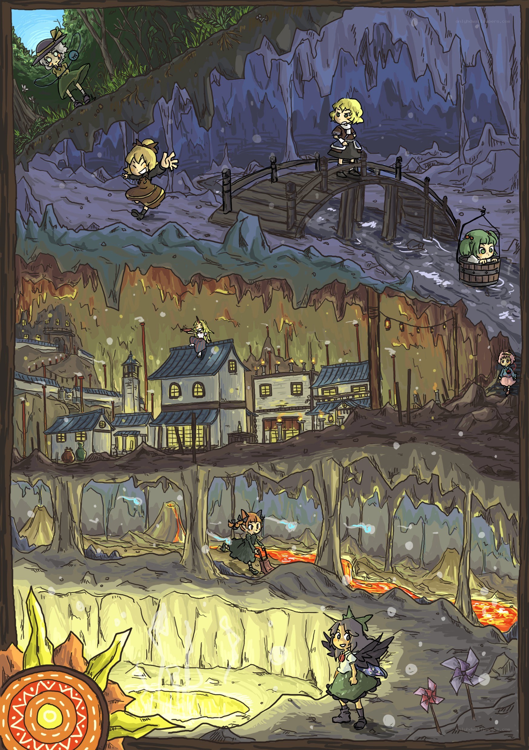 Fantasy cave world
