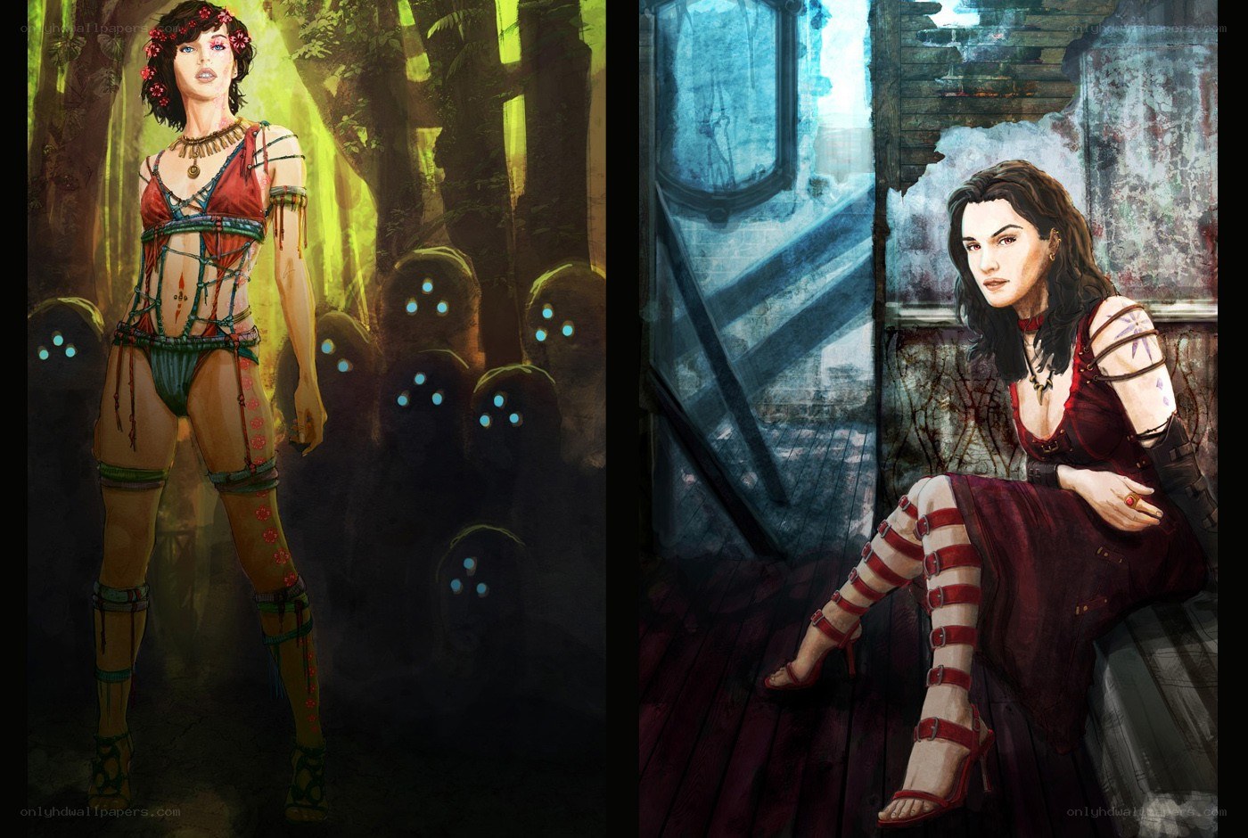 Fantasy character art comparison