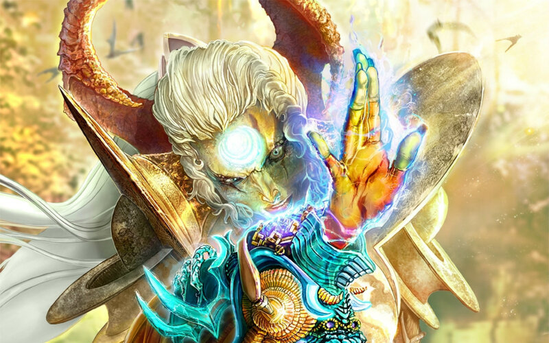 Fantasy Character Casting Spell — Gold