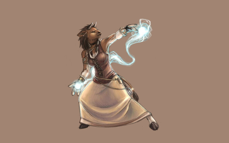 fantasy character casting spell