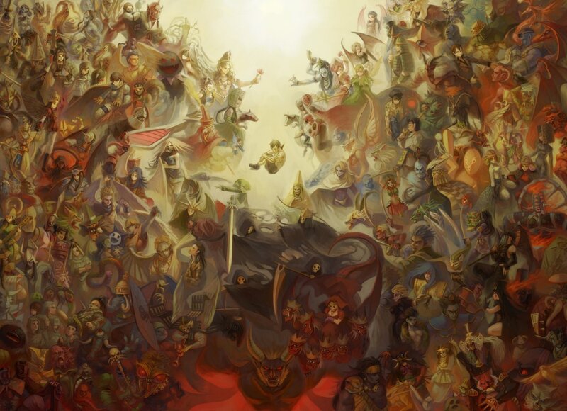 Fantasy character collage artwork