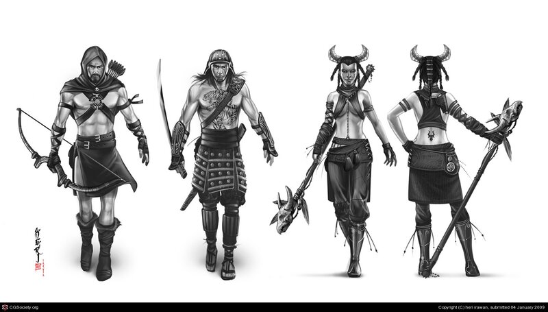 Fantasy character concept art