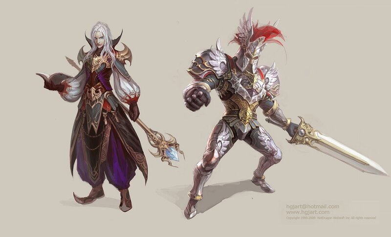 Fantasy character concept art