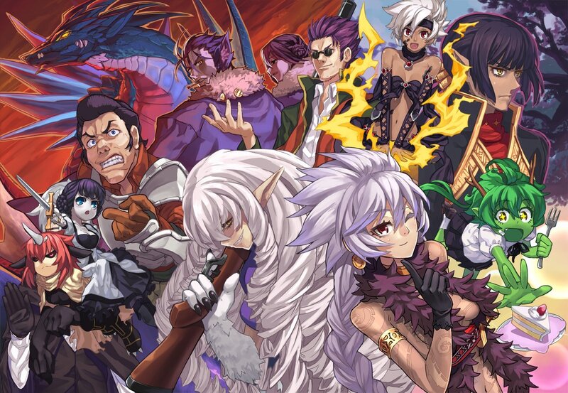 Fantasy character ensemble art