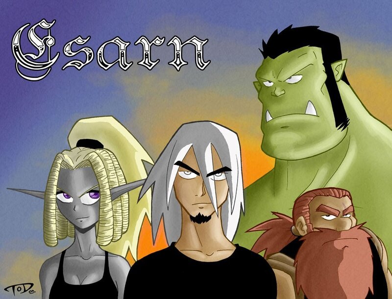 Fantasy character group art