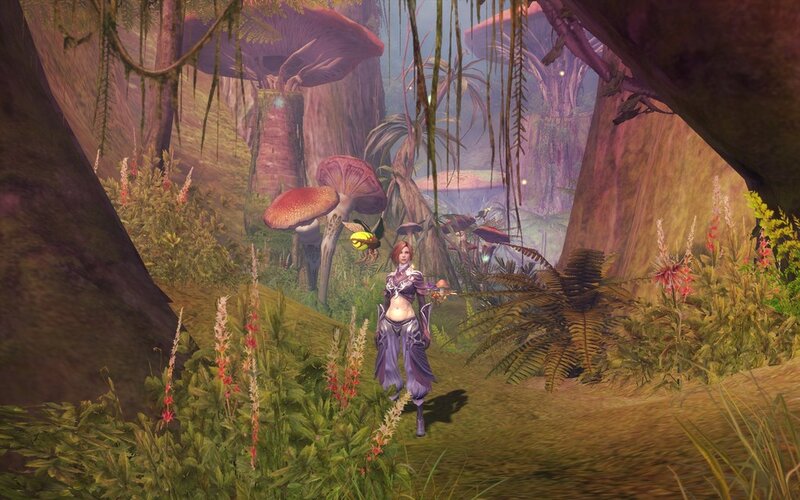 Fantasy character in a lush forest
