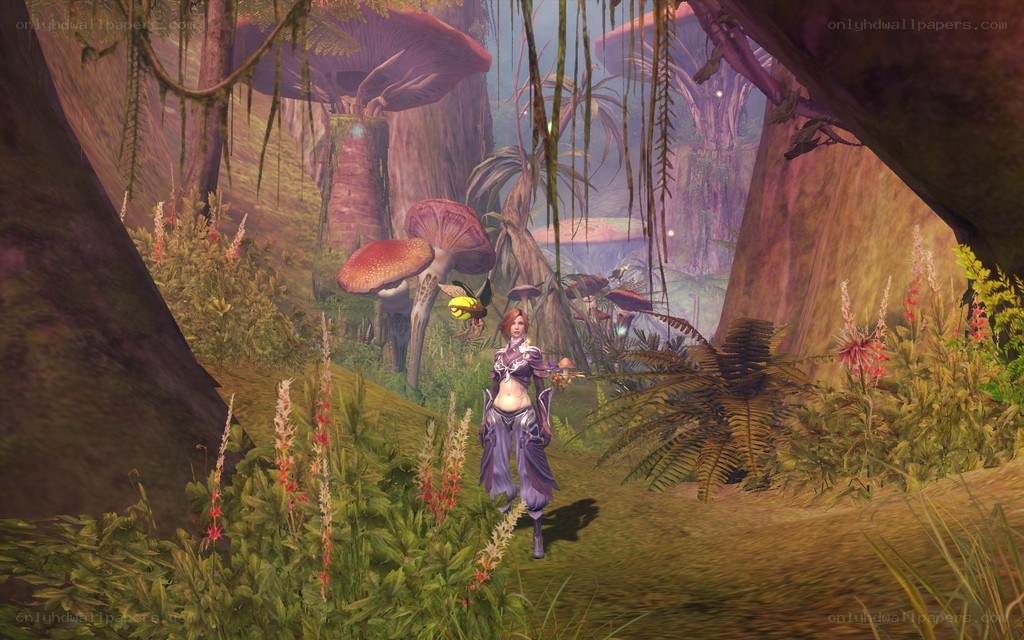 Fantasy character in a lush forest