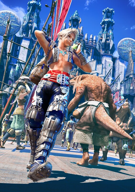 fantasy character in city