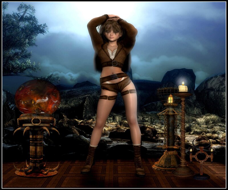 fantasy character in mystical setting