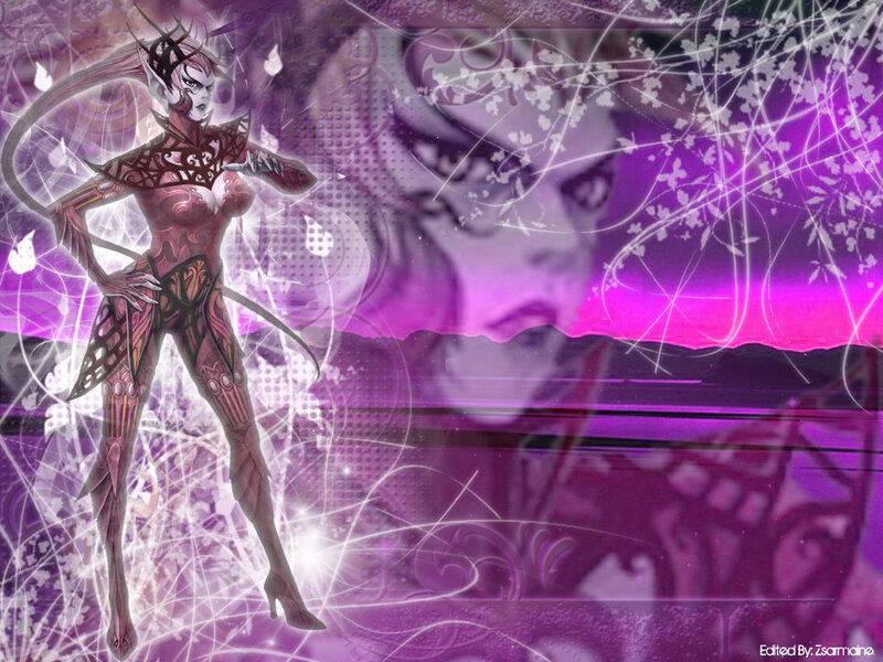 fantasy character in purple art