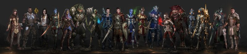 Fantasy character lineup