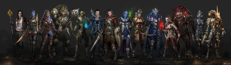 fantasy character lineup