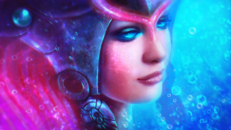 fantasy character underwater