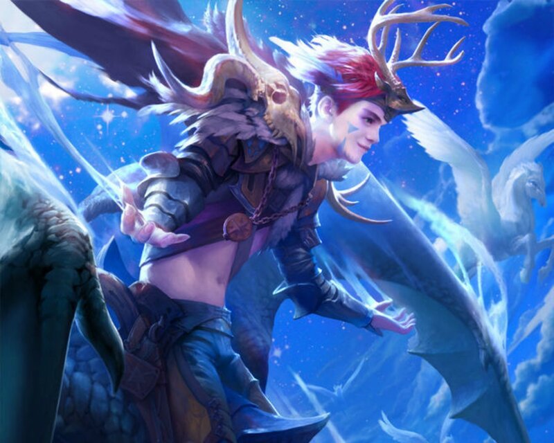 Fantasy Character with Antlers
