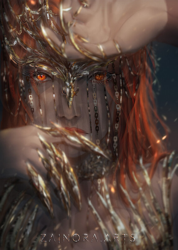 Fantasy Character with Chains