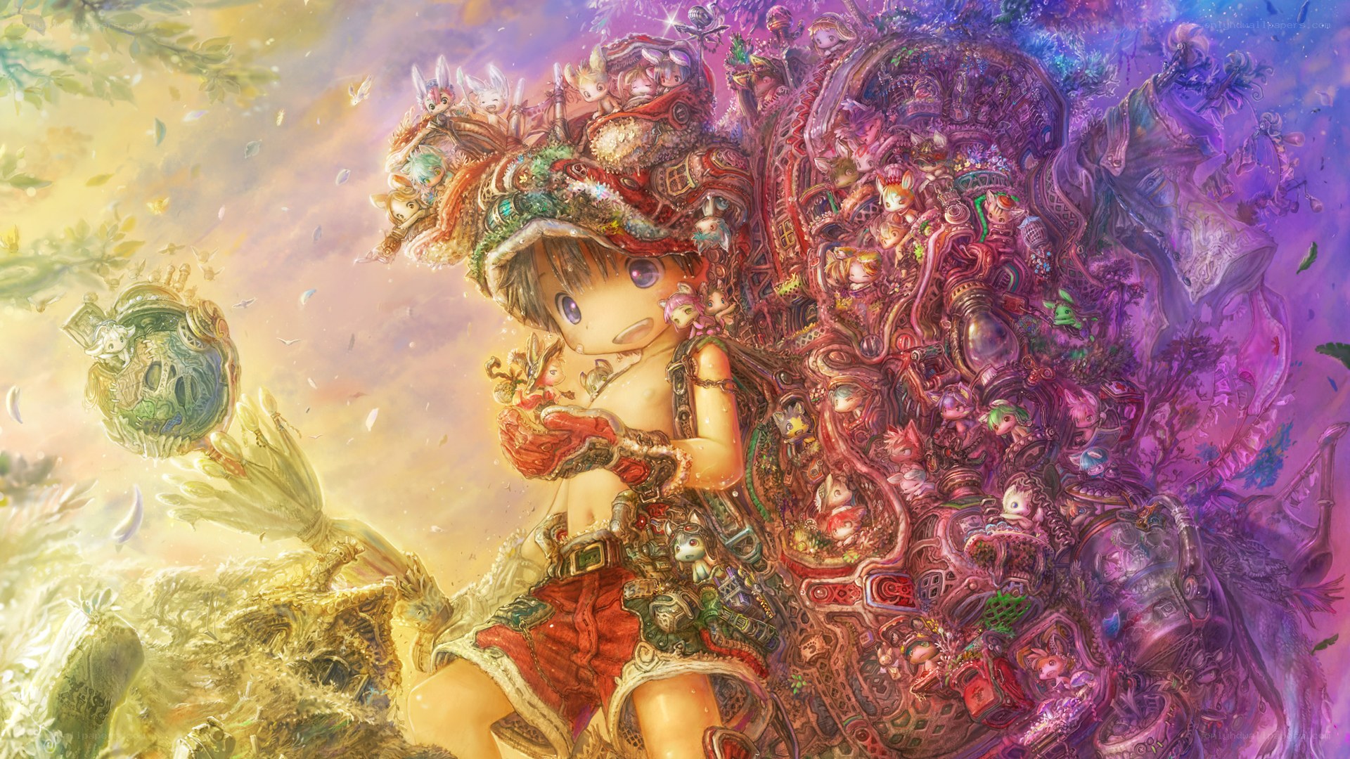 fantasy character with creatures