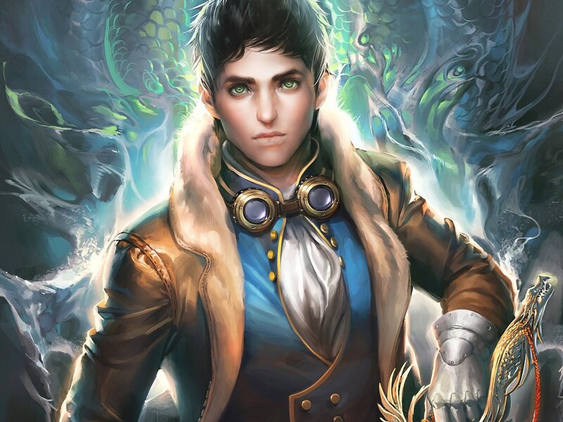 fantasy character with dragon