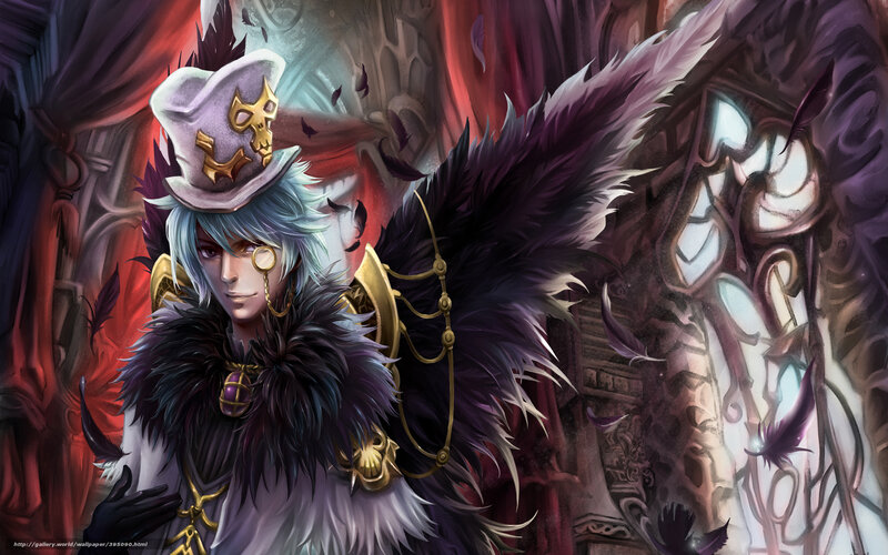 fantasy character with feathered coat
