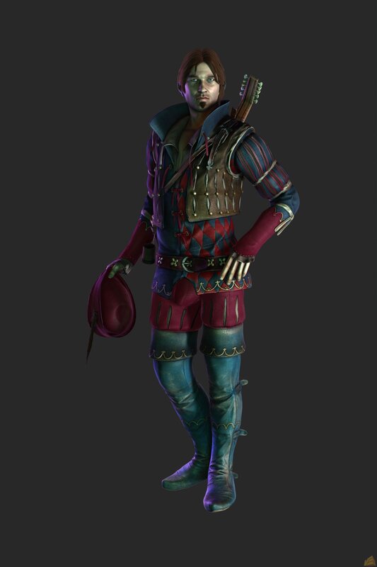 fantasy character with guitar