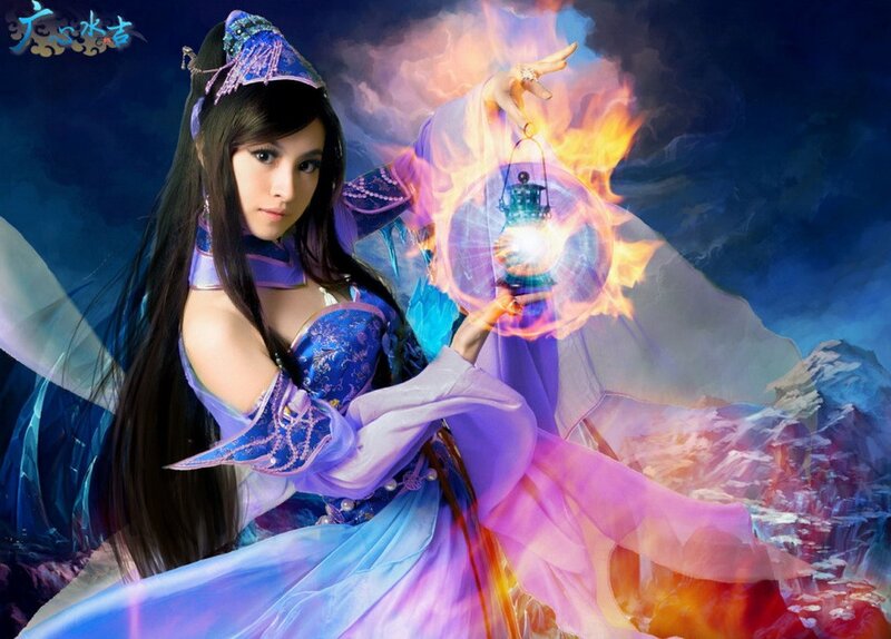 fantasy character with lantern