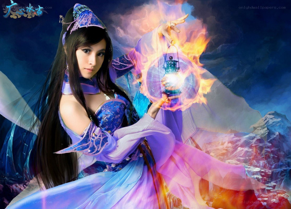 fantasy character with lantern