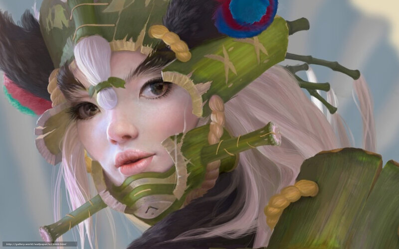 fantasy character with leaf crown