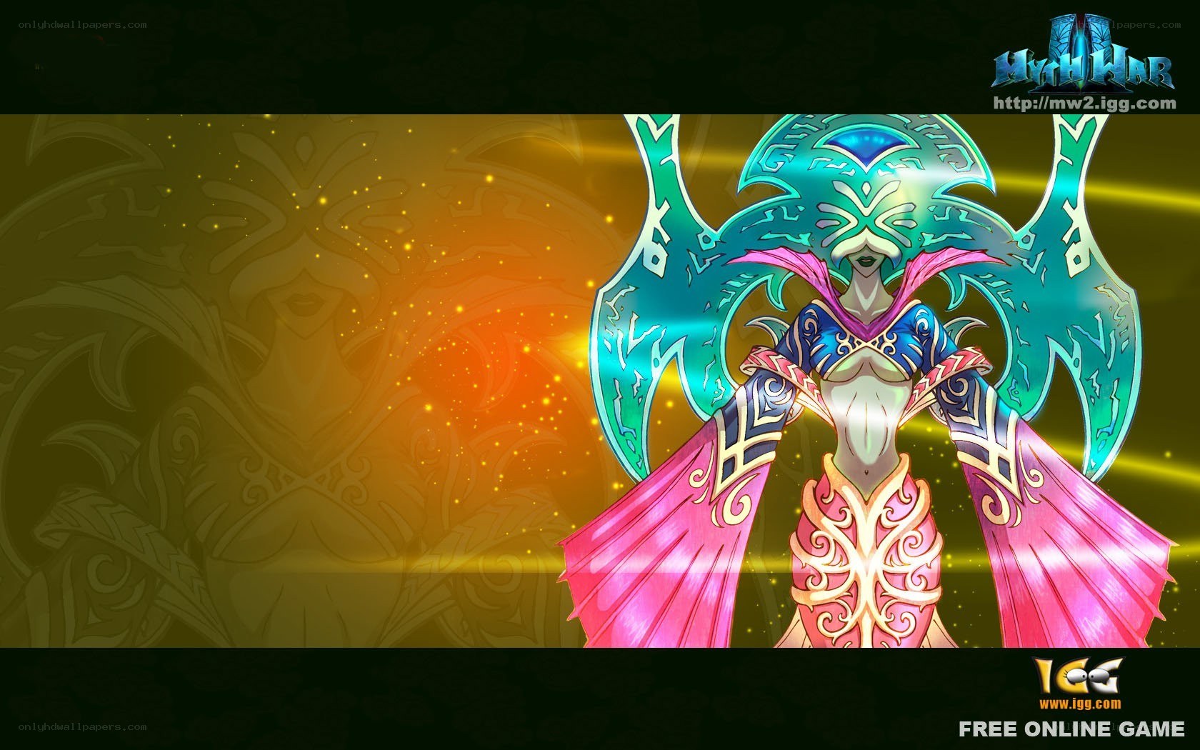 fantasy character with ornate armor