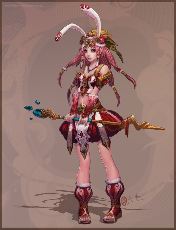 fantasy character with staff