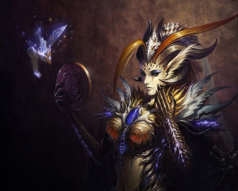Fantasy Character with Wings — Brown