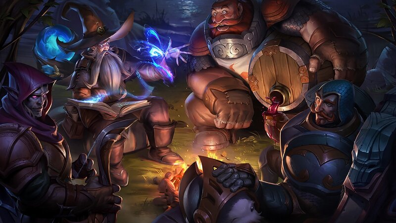 Fantasy Characters Around Campfire