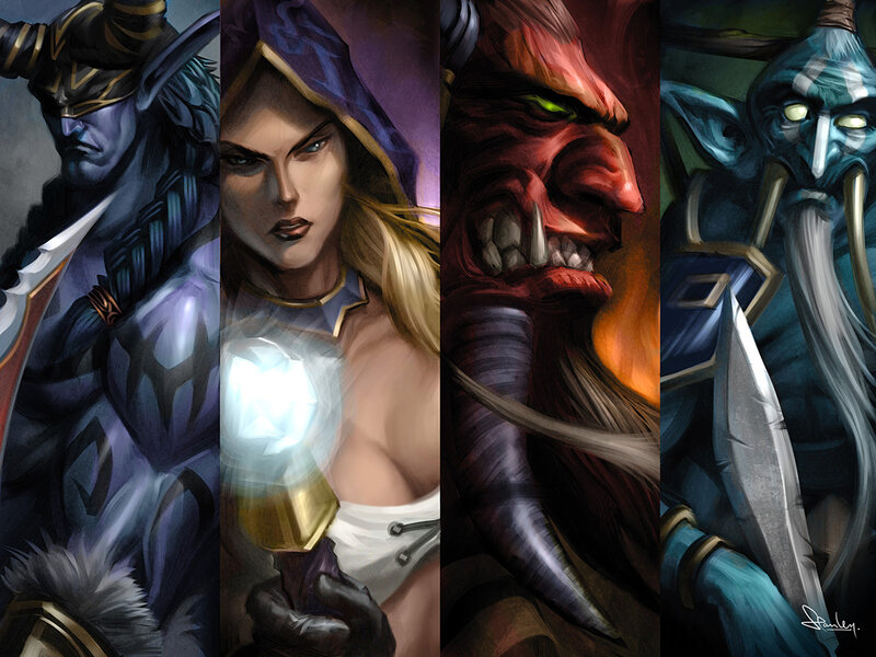 Fantasy characters from World of Warcraft