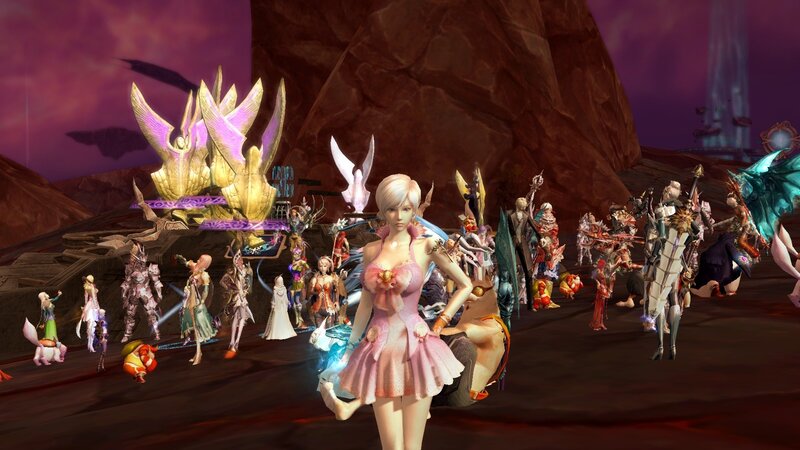fantasy characters gathering