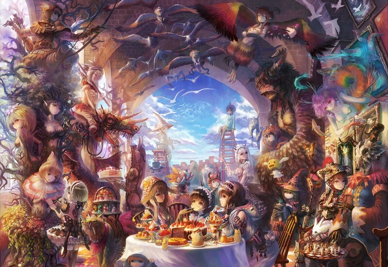 Fantasy Characters Gathering — Blue