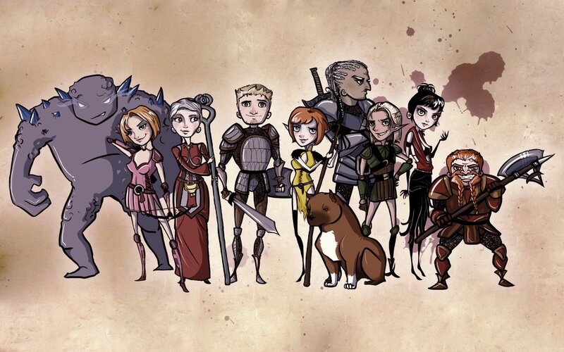 Fantasy Characters Group — Brown