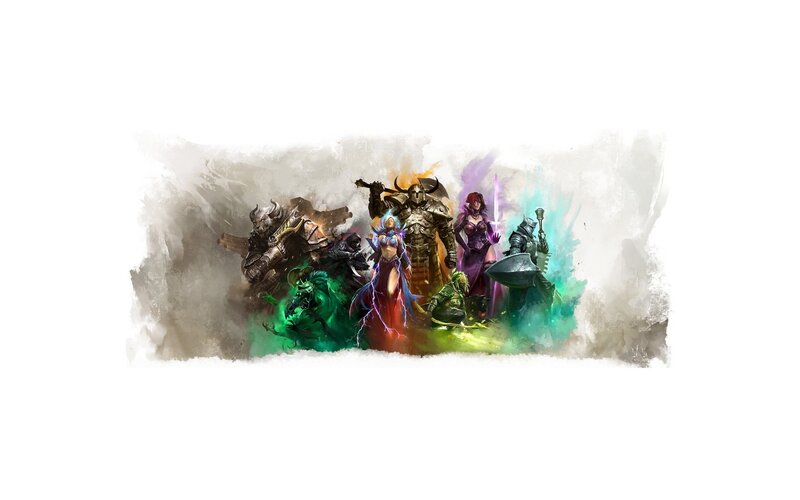 Fantasy Characters Group — Green, Dramatic