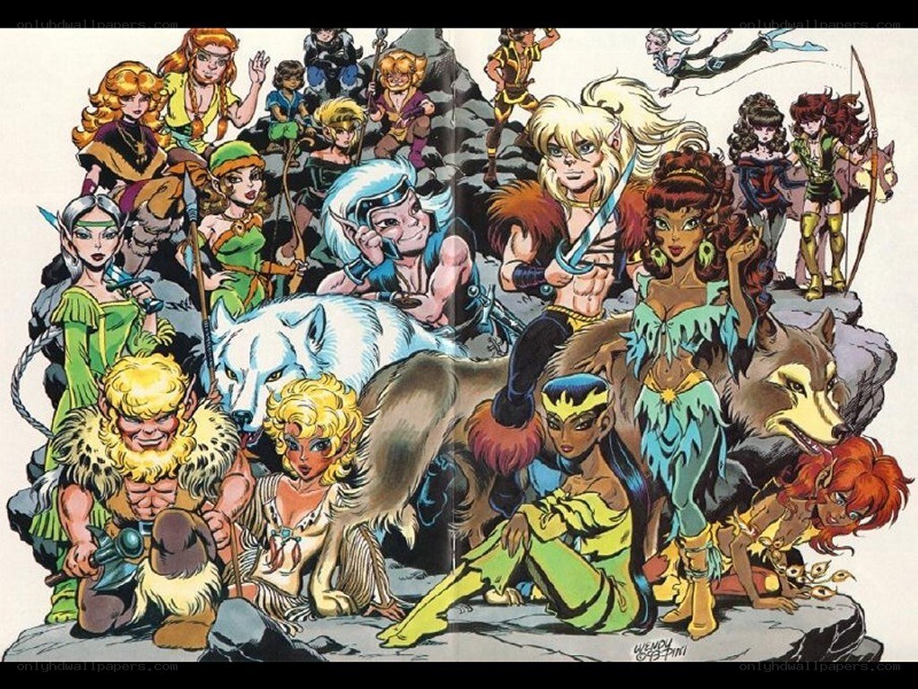 Fantasy characters group portrait