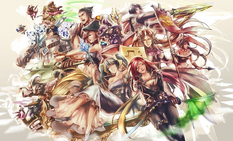 fantasy characters group portrait