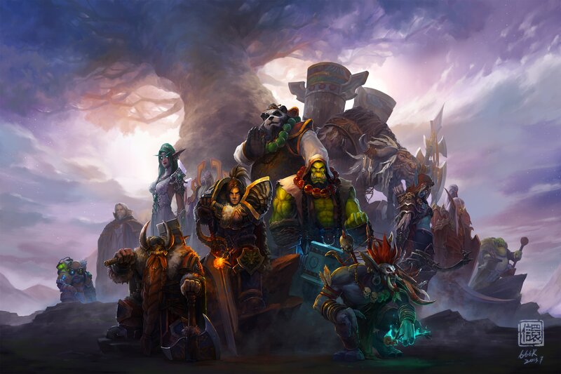 Fantasy Characters Group — Purple