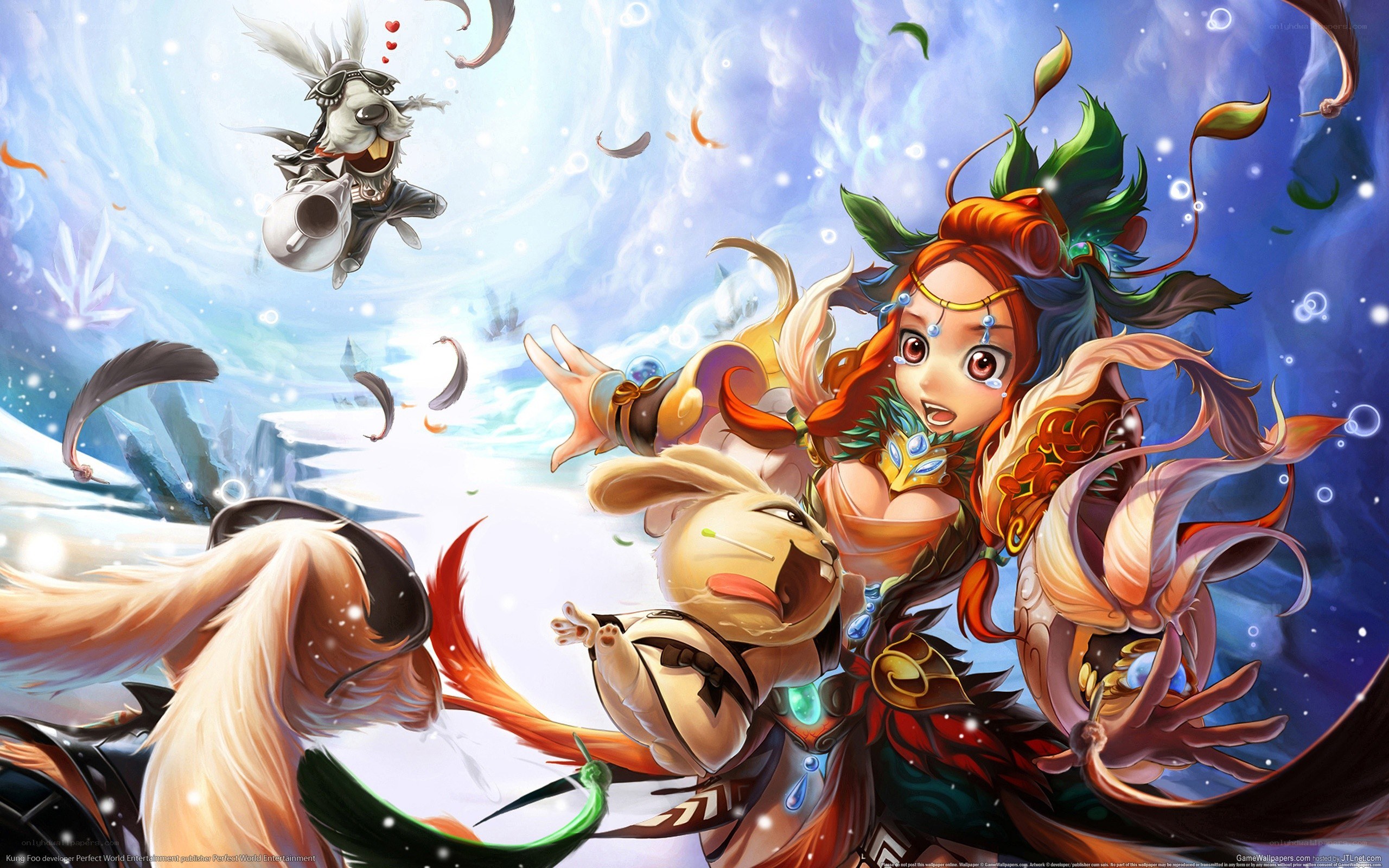 fantasy characters in action
